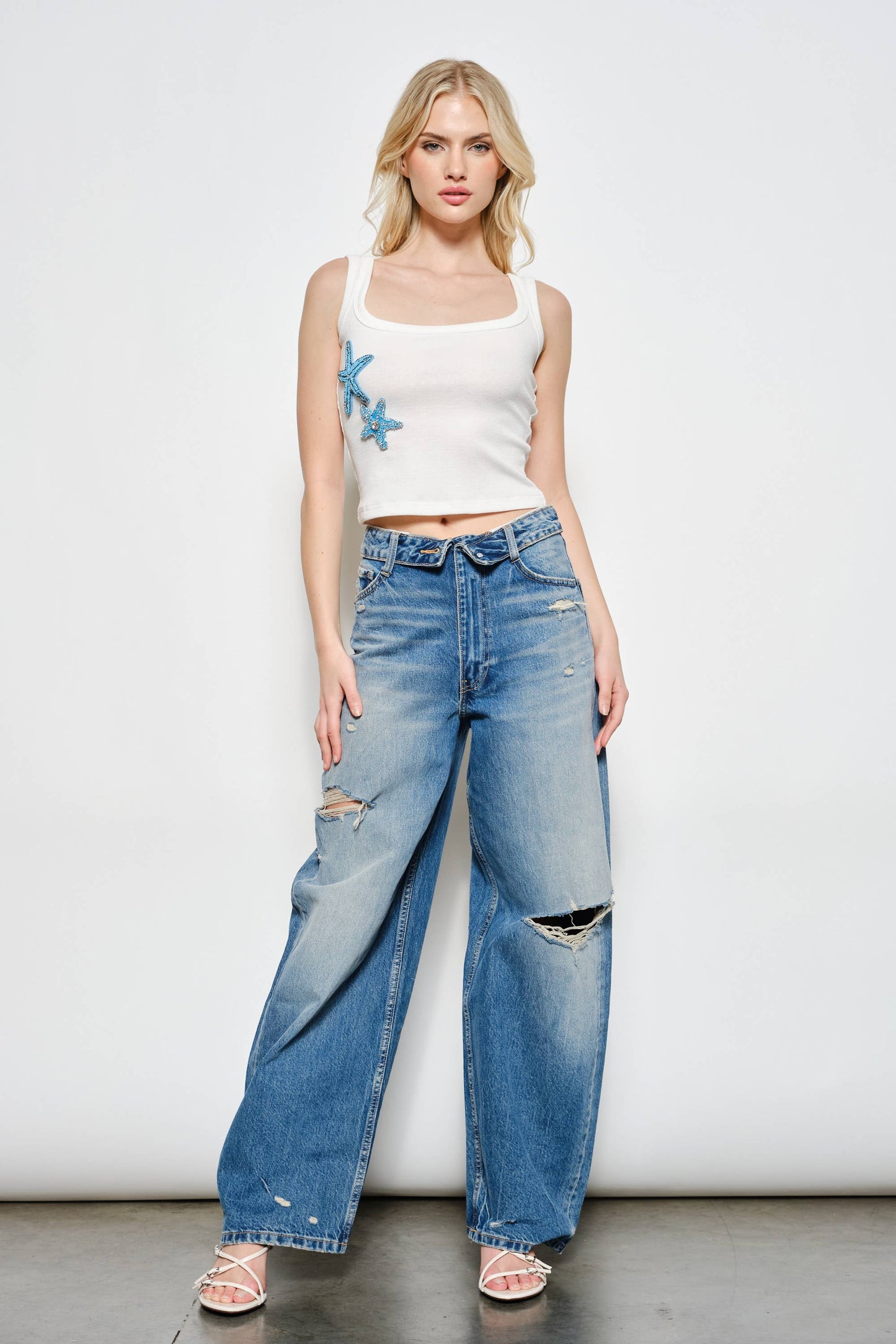 Abbie Top White