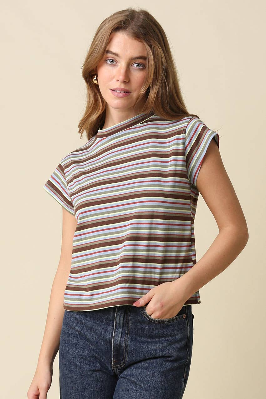 Lizz Mock Neck Tee