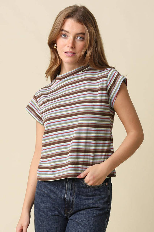 Lizz Mock Neck Tee