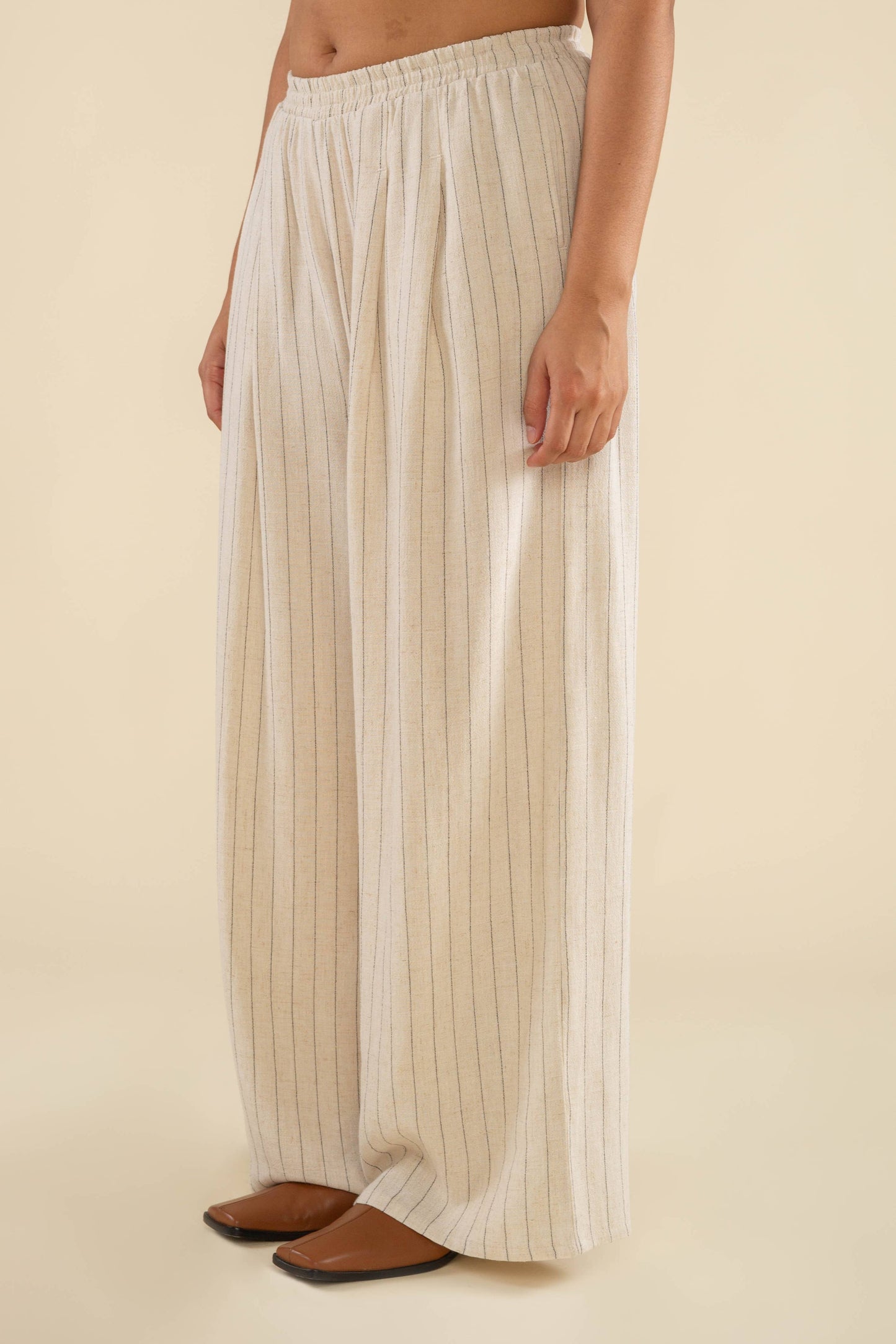 Helena Striped Linen Pant