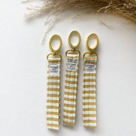 Striped Keychain Mustard