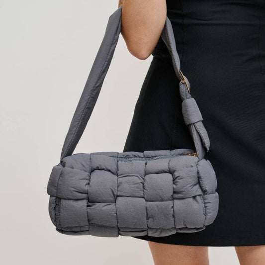Brett Nylon Shoulder Bag Carbon
