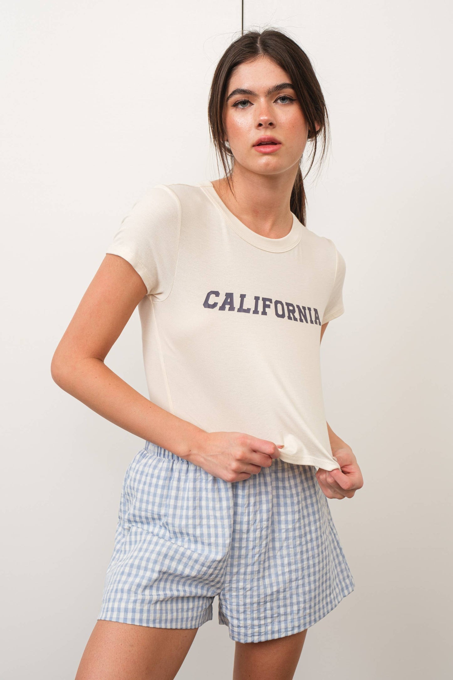 Billie Plaid Shorts Blue