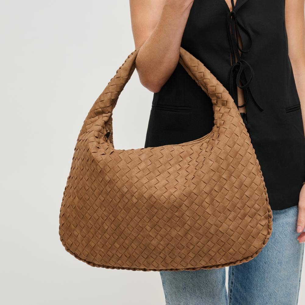 Victoria Woven Hobo Nutmeg