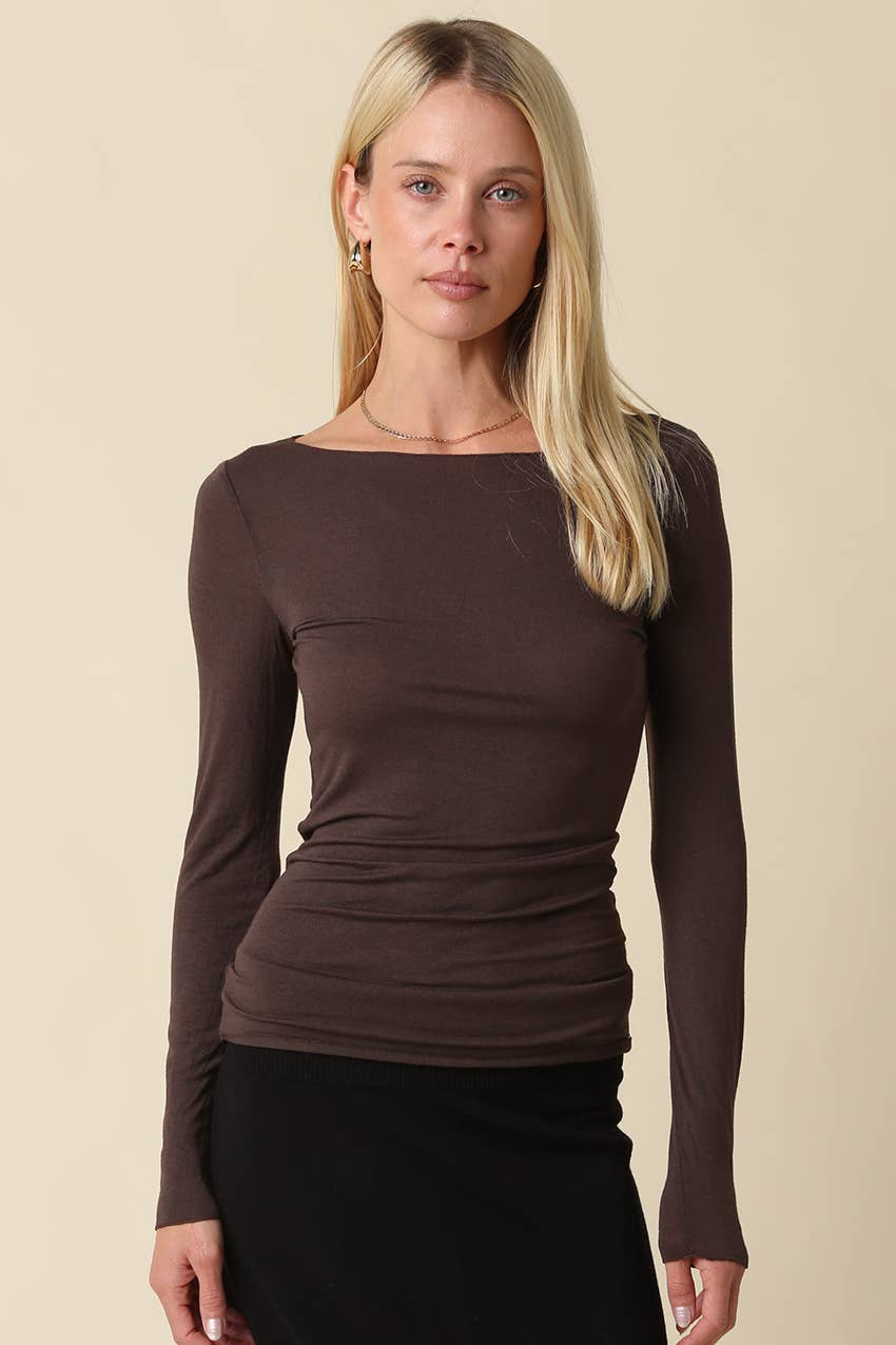 Gwen Top Brown