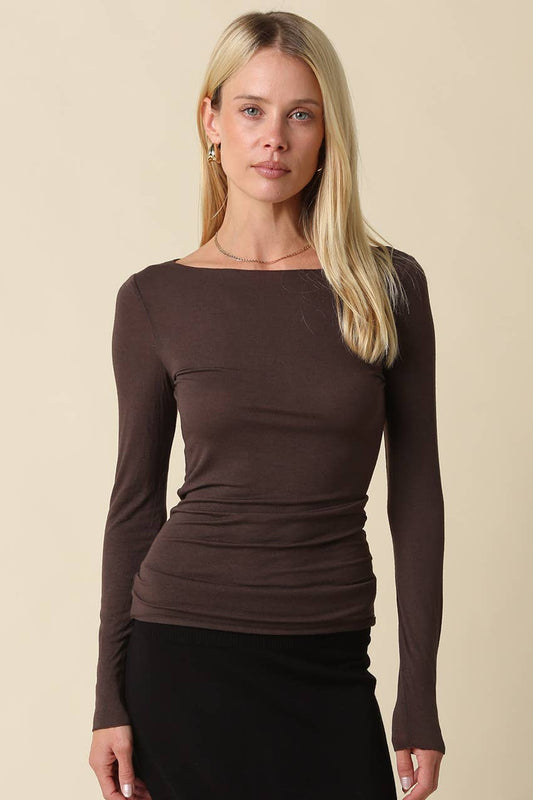 Gwen Top Brown