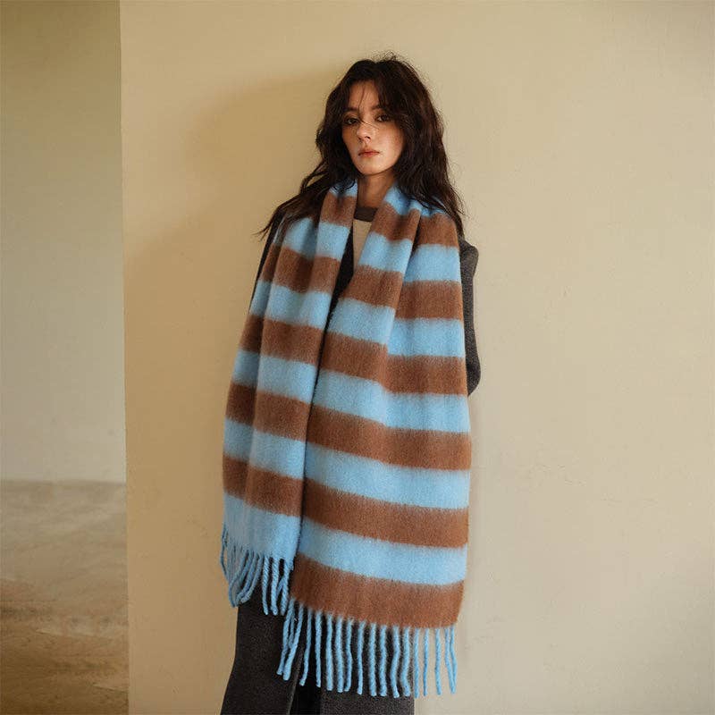 Izzy Scarf Blue/Brown