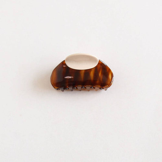 Color Block Claw Clip Coffee