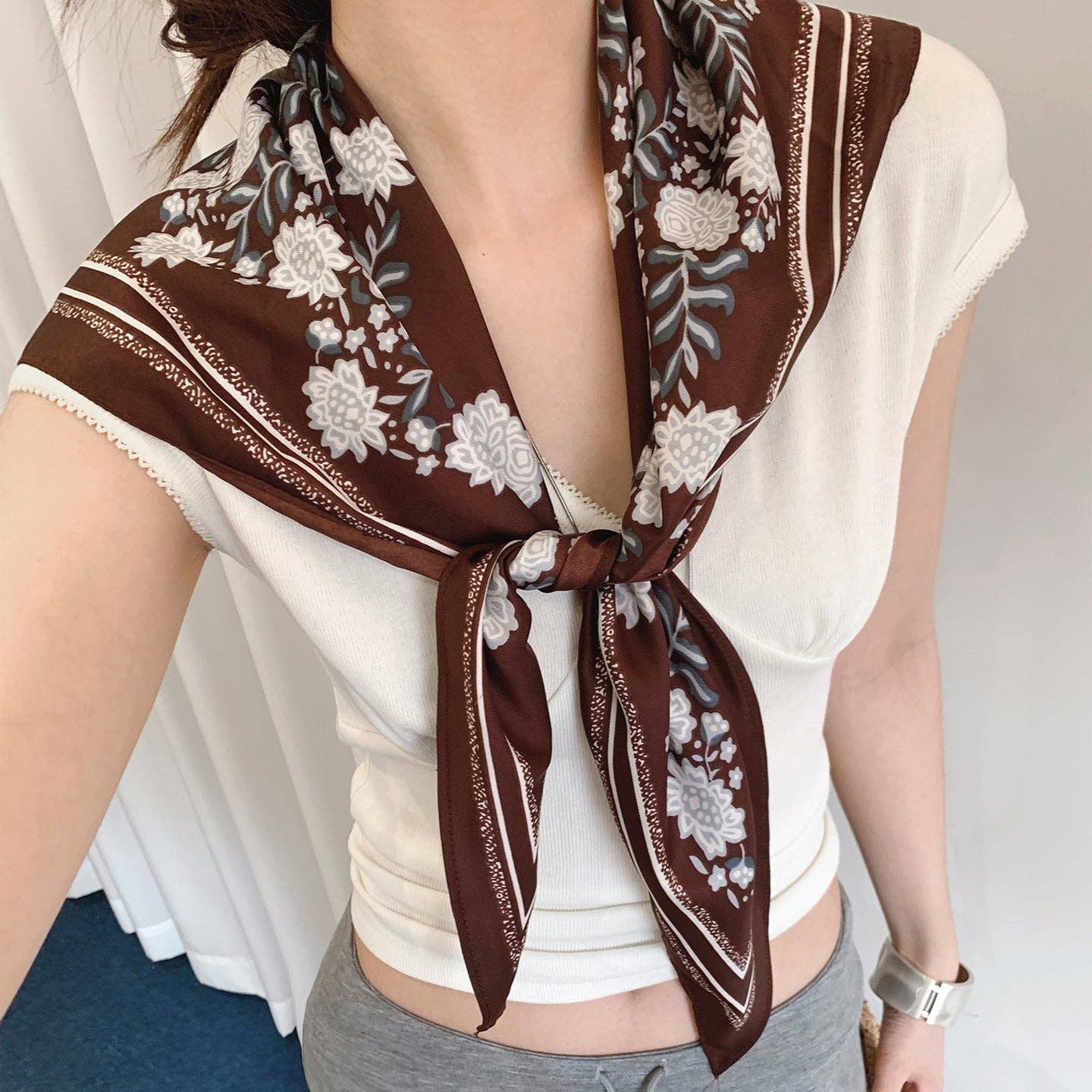 Floral Scarf Coffee