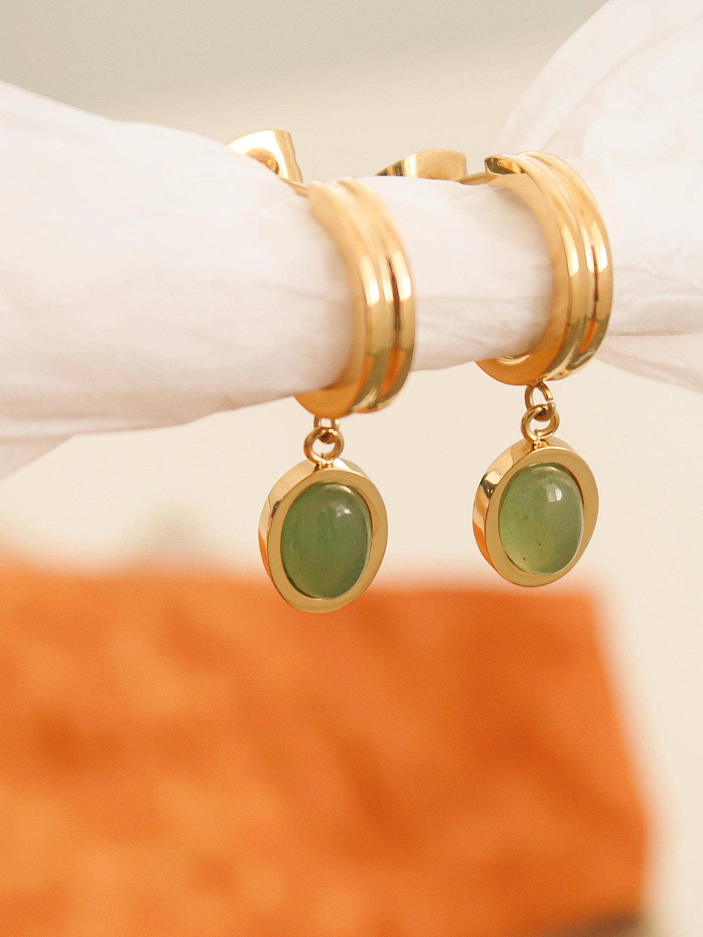 Whitnee Stone Huggie Earring