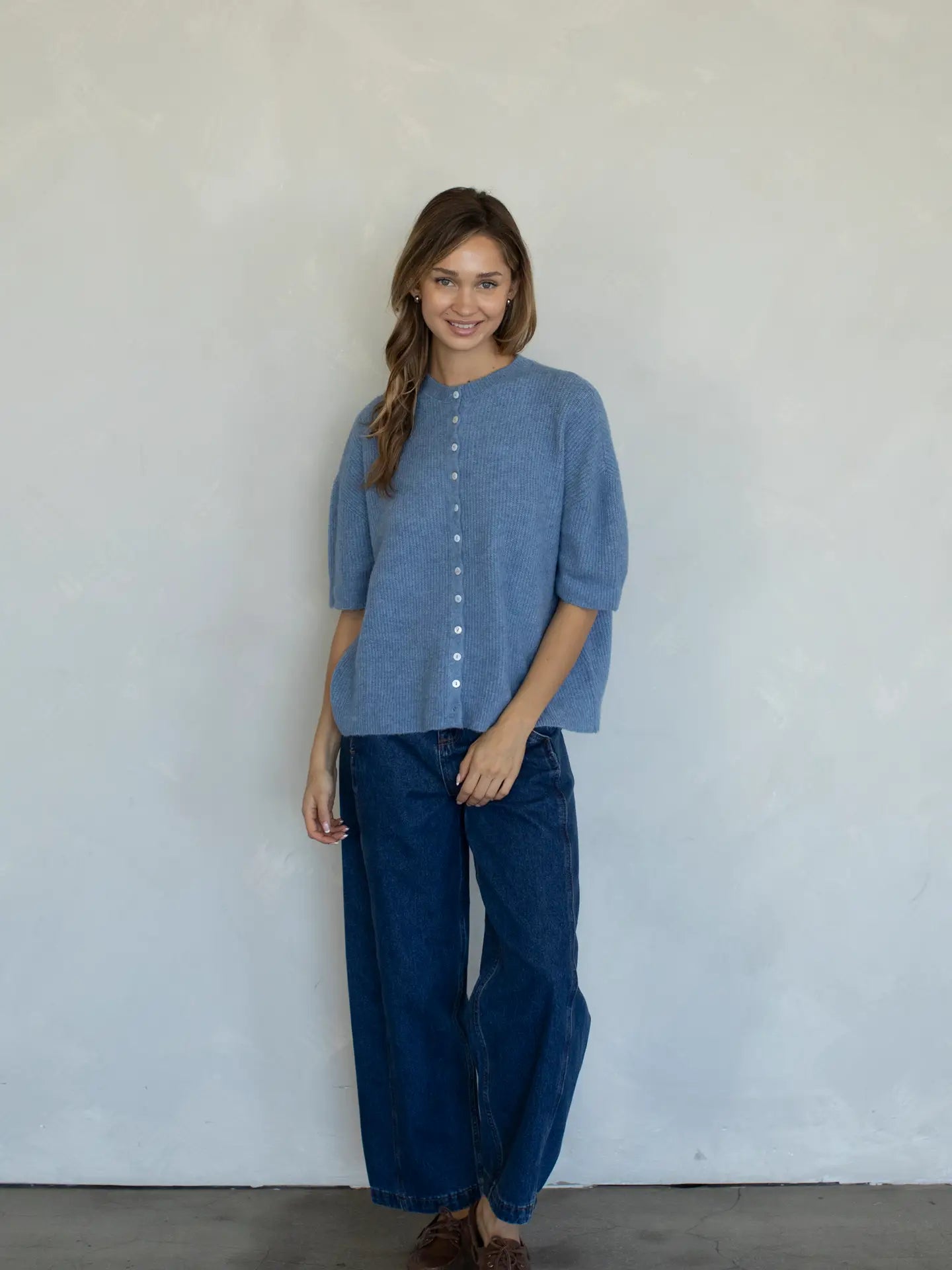 Shellie Cardigan Dusty Blue