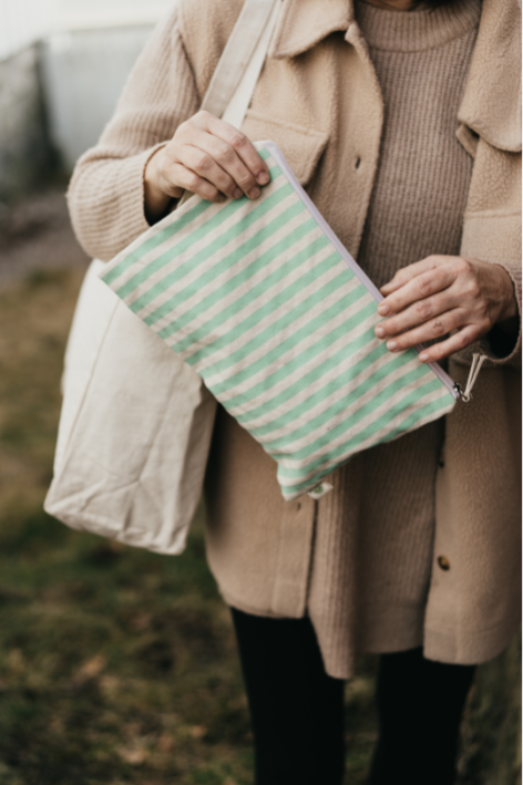 Large pocket Striped Mint