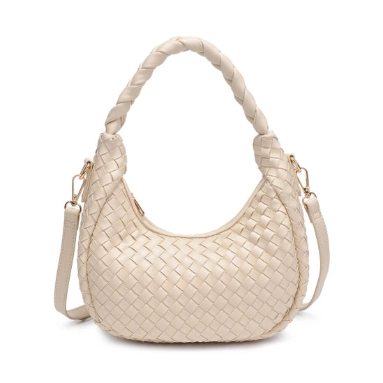 Laken Woven Shoulder Bag Oatmilk