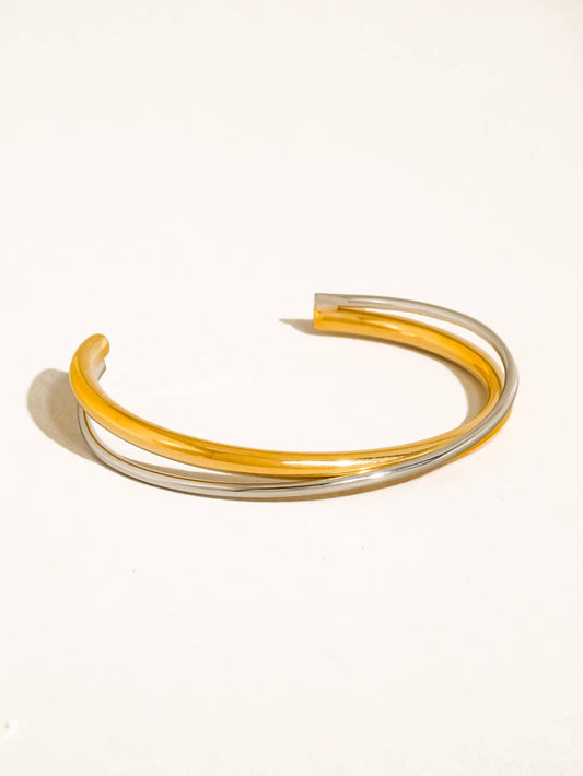 Crossover Cuff Bracelet: Multi-Colored