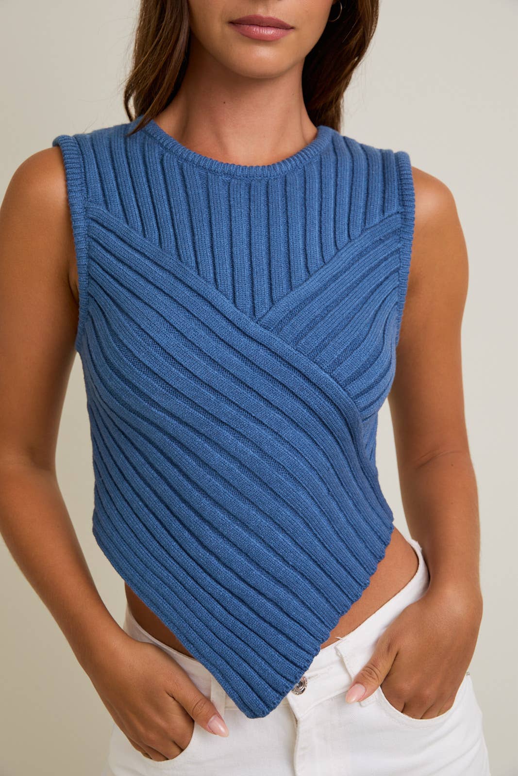 Ivy Top Dusty Blue