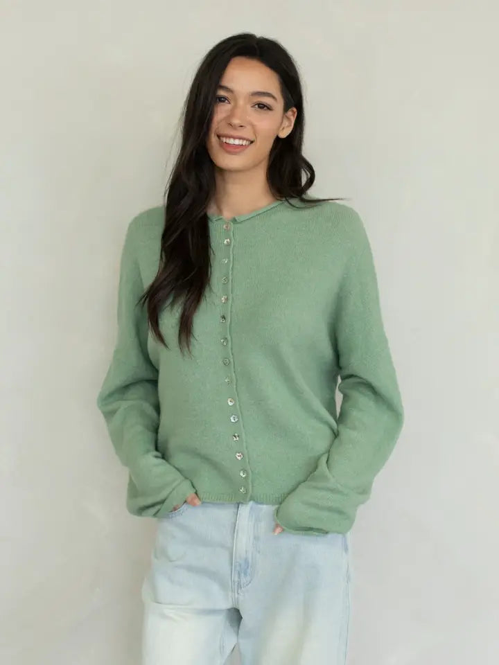 Lainey Multi Button Cardigan Matcha