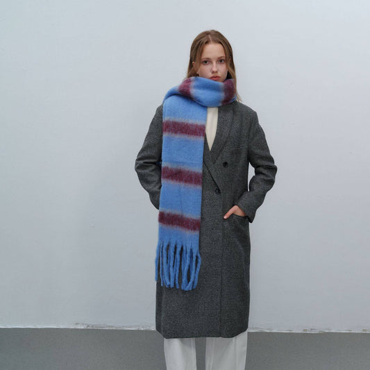 Sydney Striped Scarf Blue