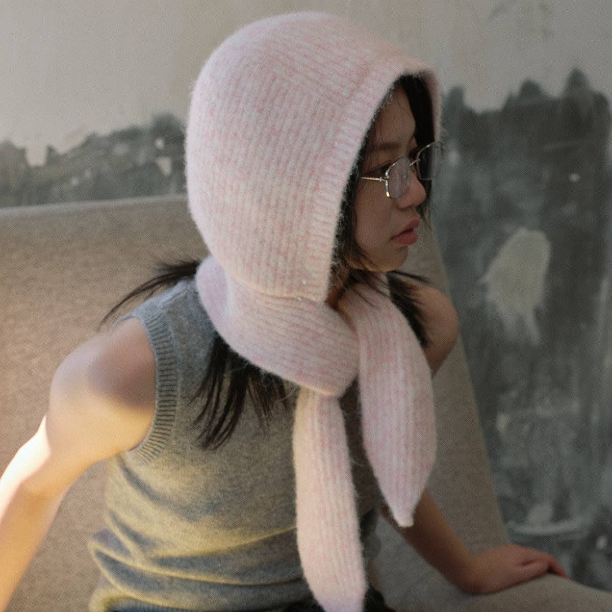 French Knit Hat Oatmeal