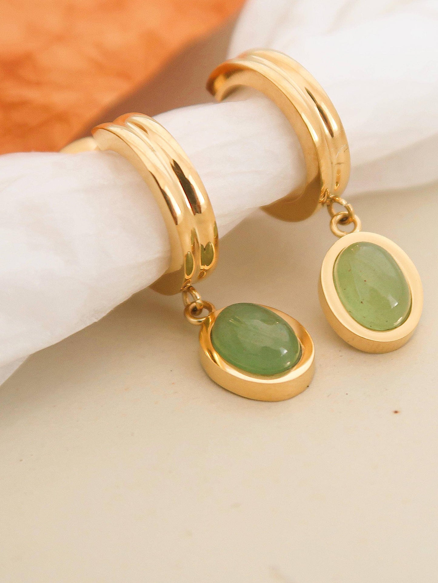Whitnee Stone Huggie Earring