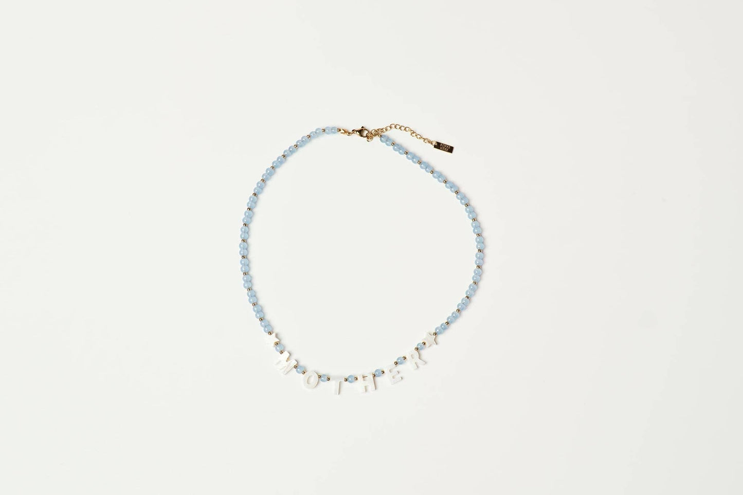 Mother Bead Necklace Sky Blue