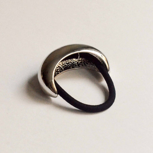 Izzy Crescent Metal Hair Tie Silver