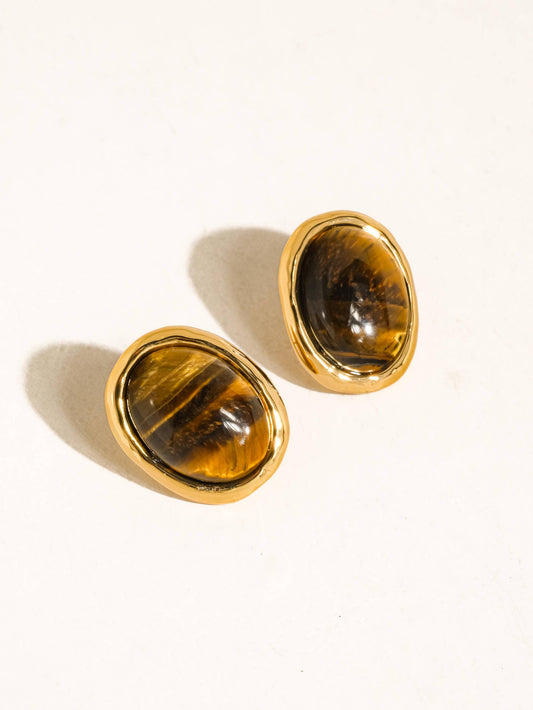 Dahlia Natural Stone Earring