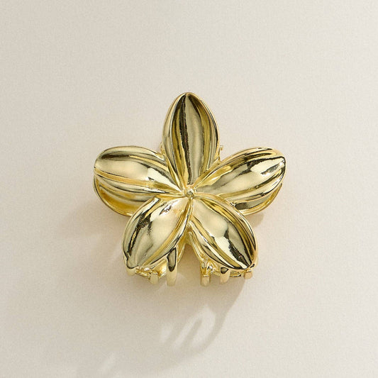 Hibiscus Hair Claw Clip Gold