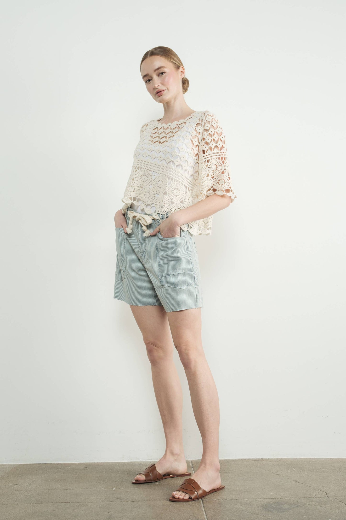 Huntington Shorts Denim Stripe