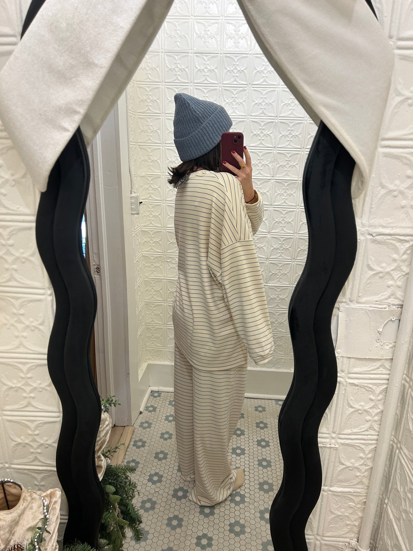 Frankie Pant Ivory/Blue