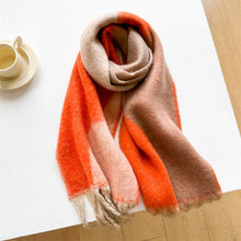 Load image into Gallery viewer, Geo Colorblock Scarf Orange
