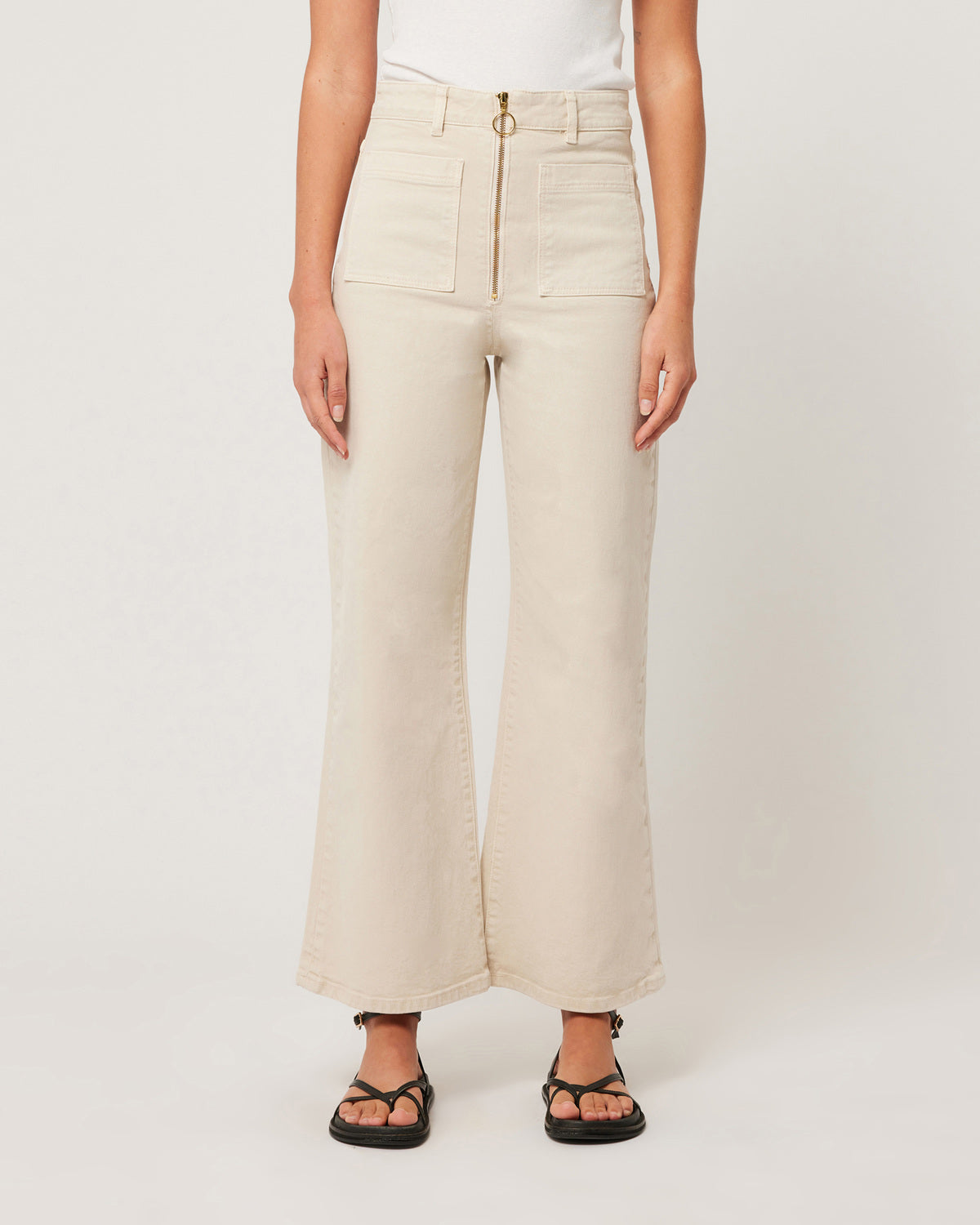 Sailor Zip Jean Off White