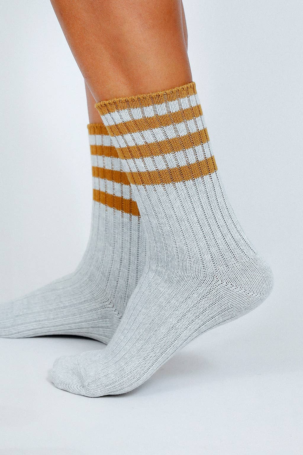 Lexi Crew Sock: Heather Grey