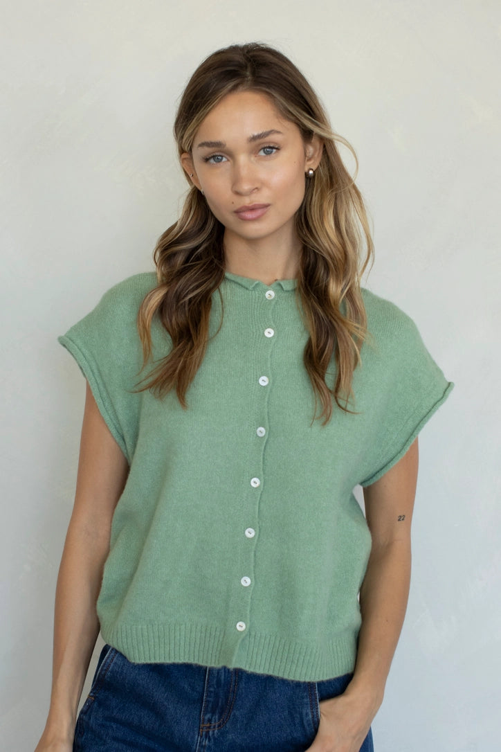 True Tides Cardigan Matcha