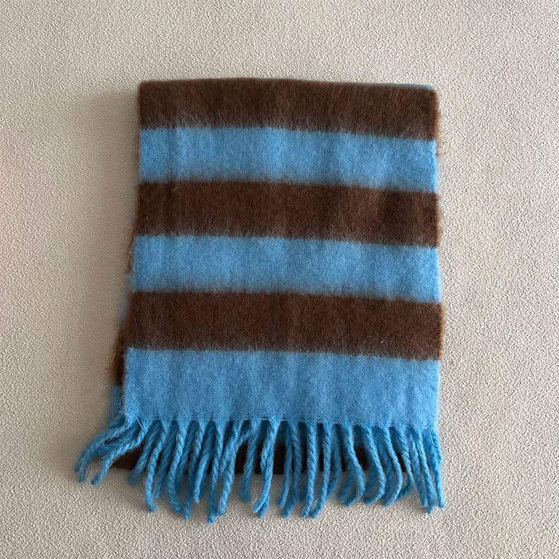 Izzy Scarf Blue/Brown