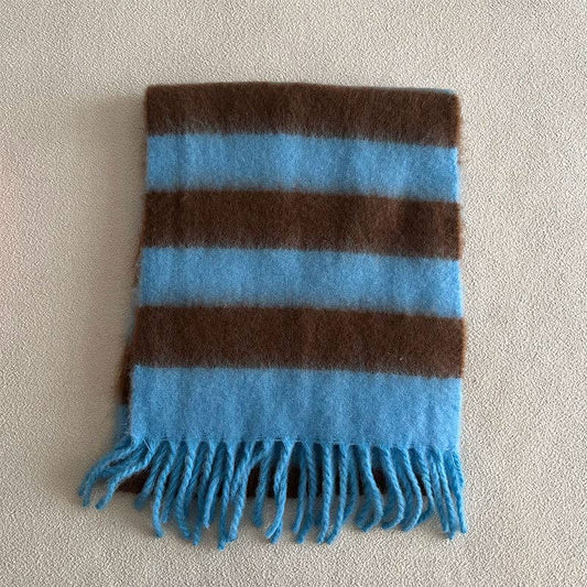Izzy Scarf Blue/Brown