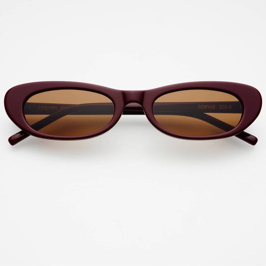 Sophie Cat Eye Sunglasses Burgundy