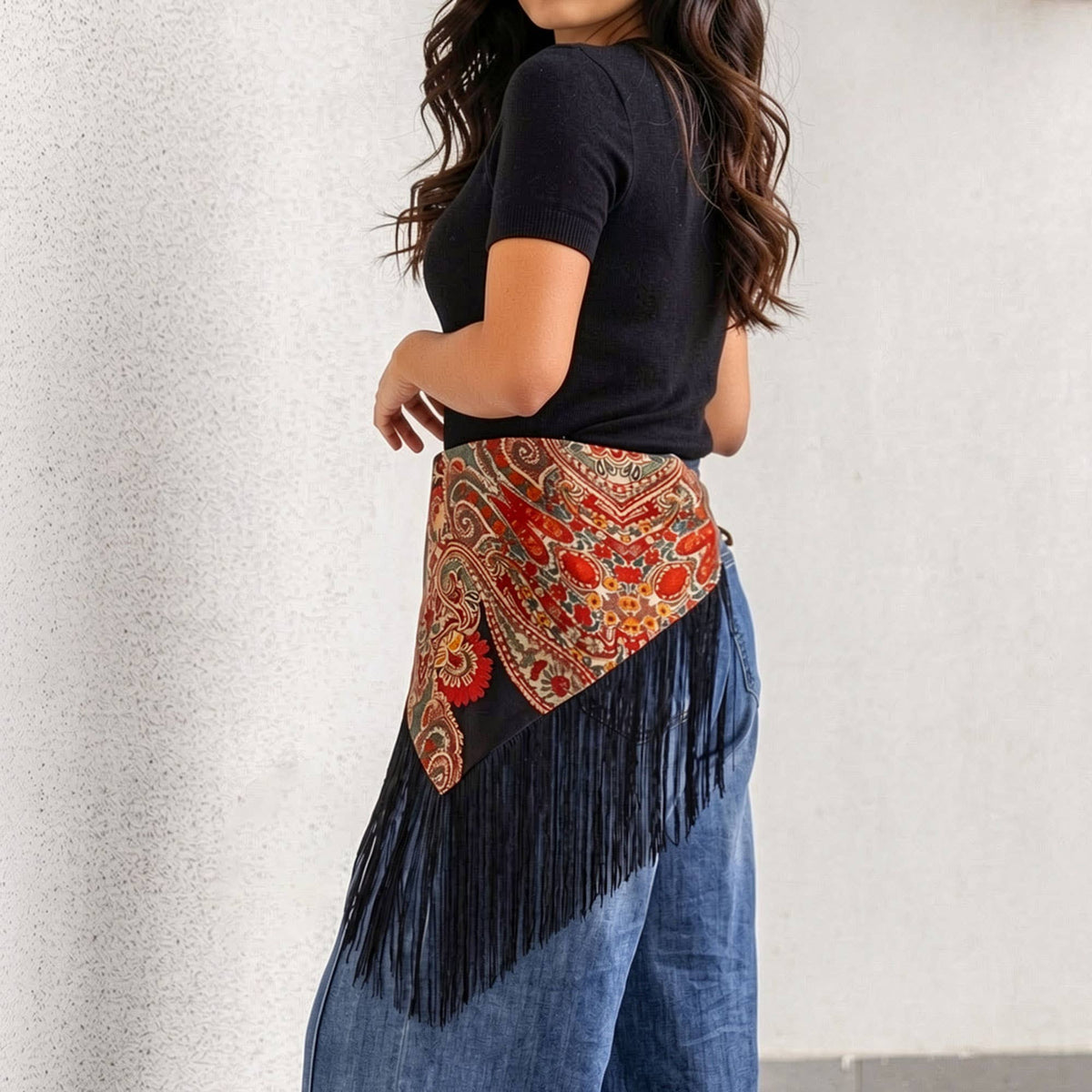 Fringe Scarf Belt