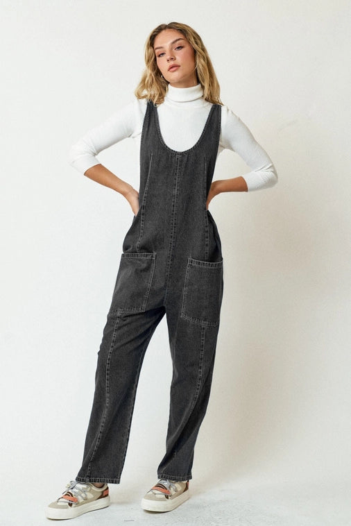 Kenzie Denim Jumpsuit Black