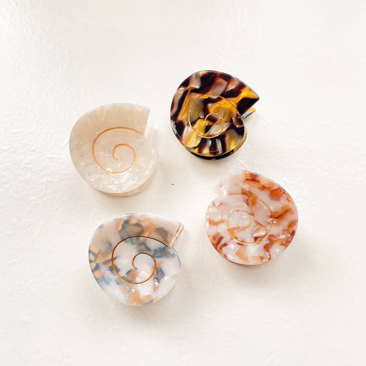 Cora Seashell Claw Clip Asst
