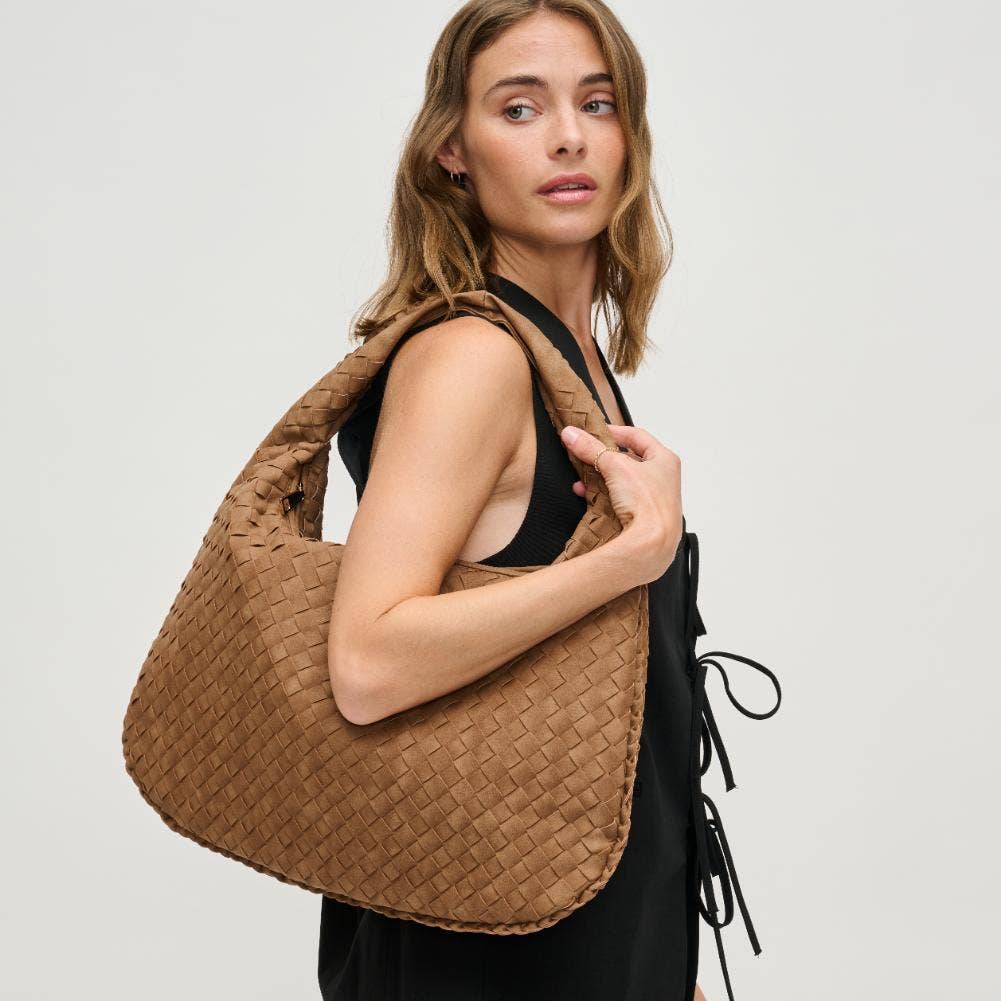 Victoria Woven Hobo Nutmeg