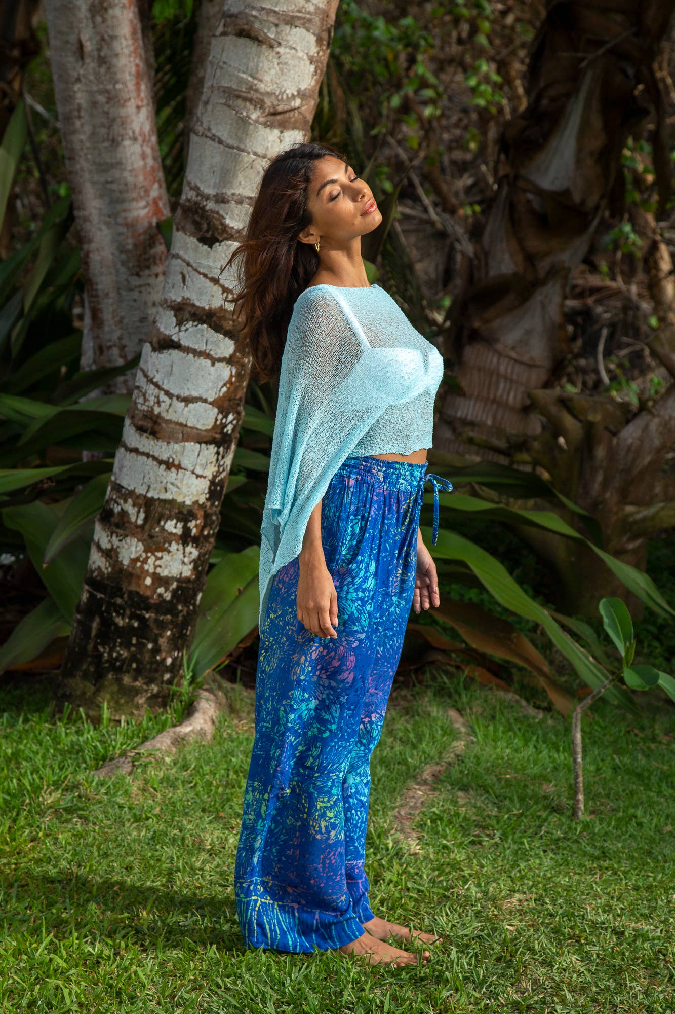 Katrina Sheer Poncho Seafoam