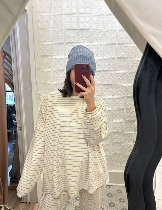 Frankie Top Ivory/Blue