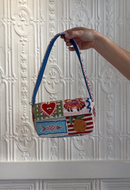 Sun & Sea PPB Beaded Bag