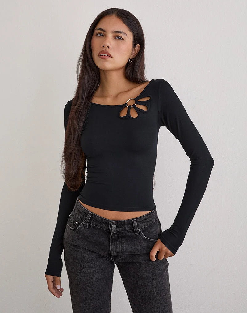 Donela Top Black