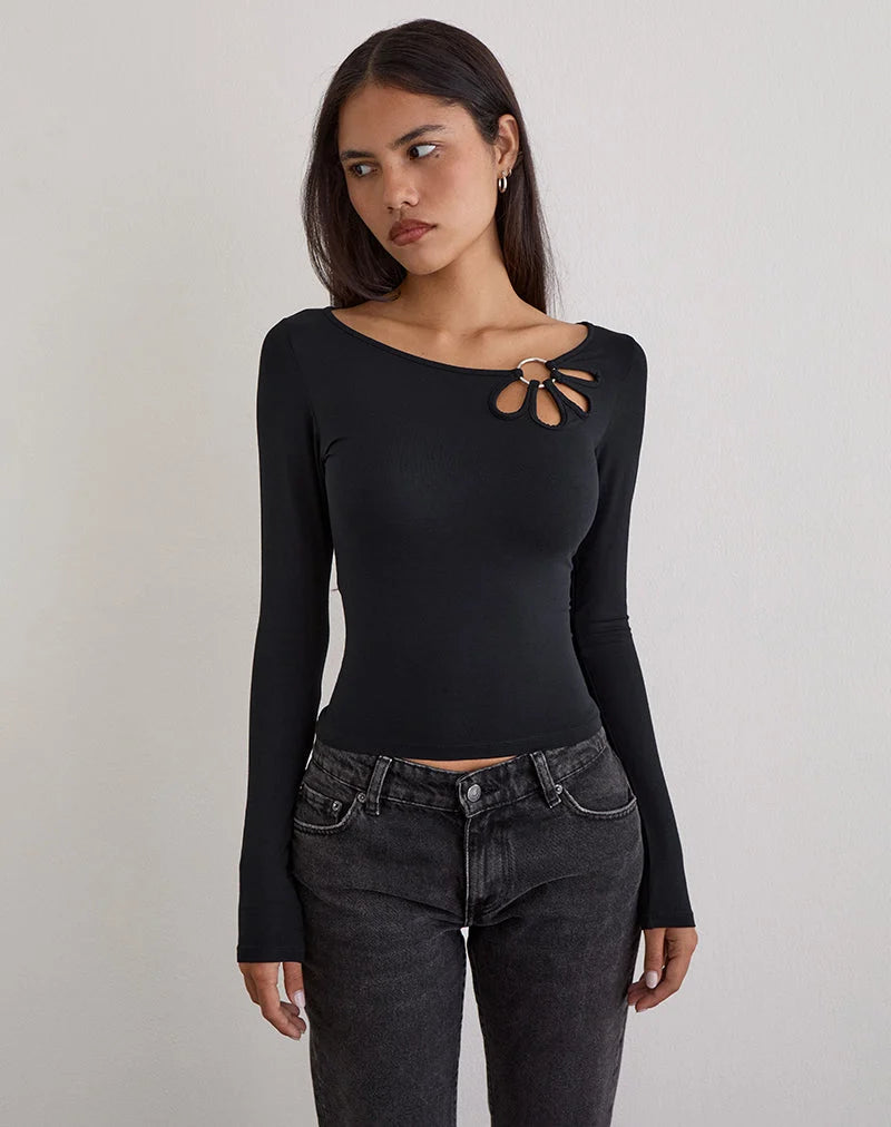 Donela Top Black