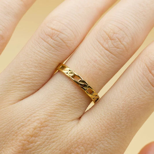 Figaro Chain Ring Gold