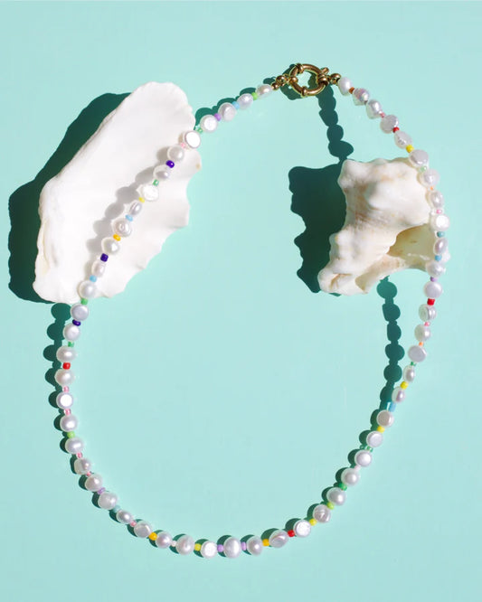 Yavari Pearl Rainbow Necklace