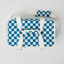 Load image into Gallery viewer, Cooler Bag Blue Checker
