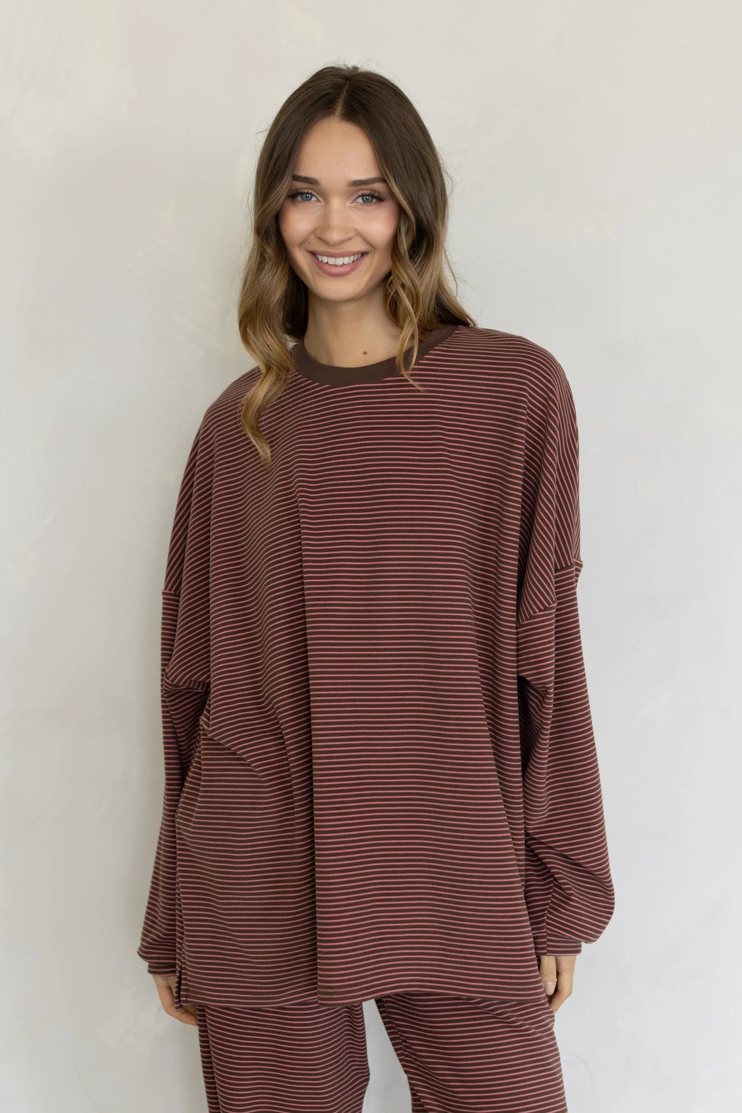 Frankie Top Brown/Pink
