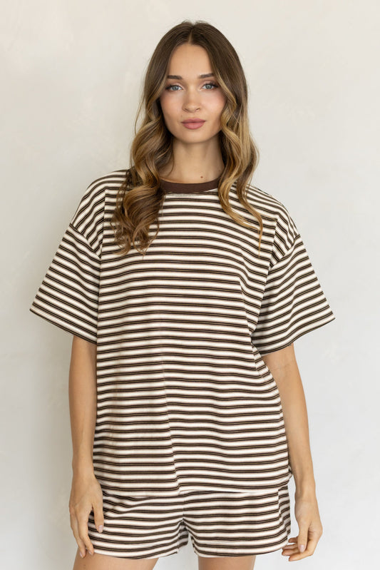 Macie Top Brown